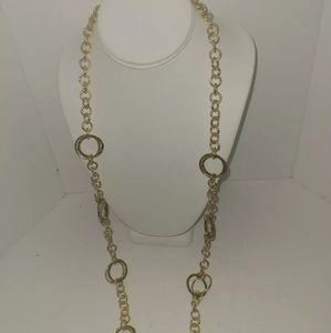 Charter Club Gold Tone Open Link long  Necklace